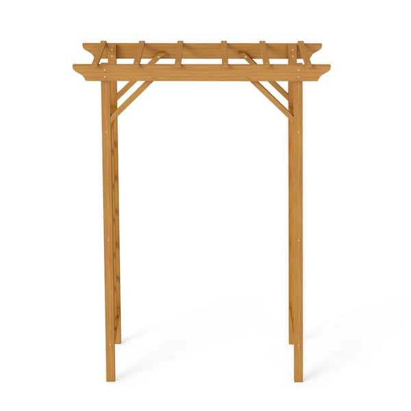 85 in. x 22 in. Outdoor Wooden Arbor Wood Trellis for Plant Climbing, for Wedding Garden Party Backyard Light Brown