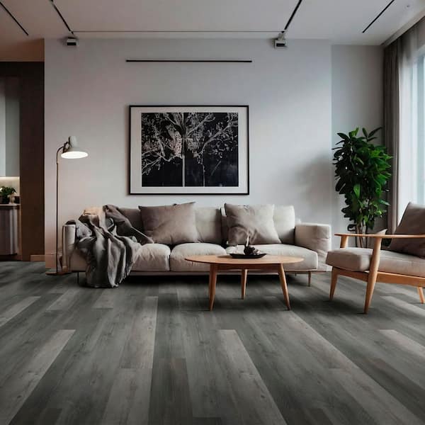 Pelican 20 MIL x 7 in. W x 48 in. L Waterproof Click Lock Luxury Vinyl Plank Flooring (21.39 sq. ft. / Case)