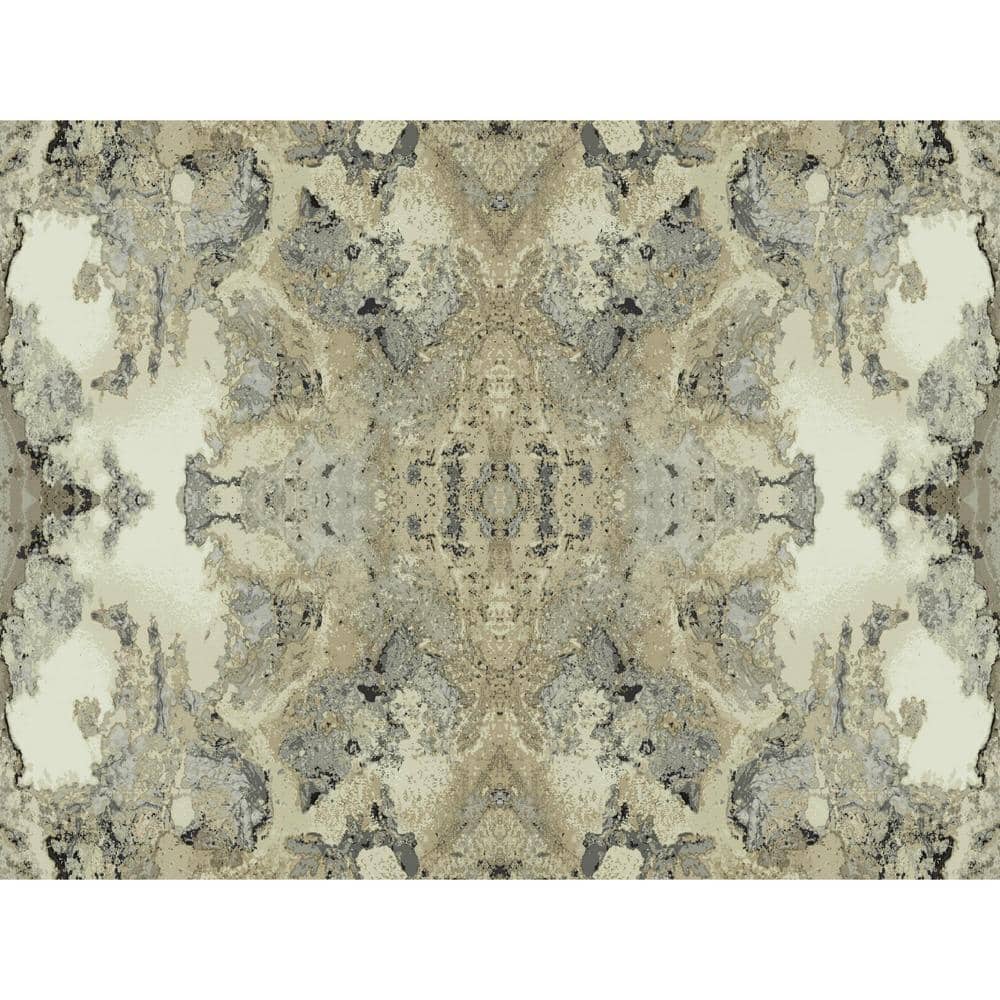 Ivory and Gray Medallion Peel and Stick Wallpaper