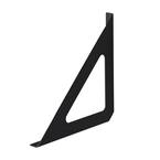 TRI 9.4 in. Black Steel Shelf Bracket Set of 2