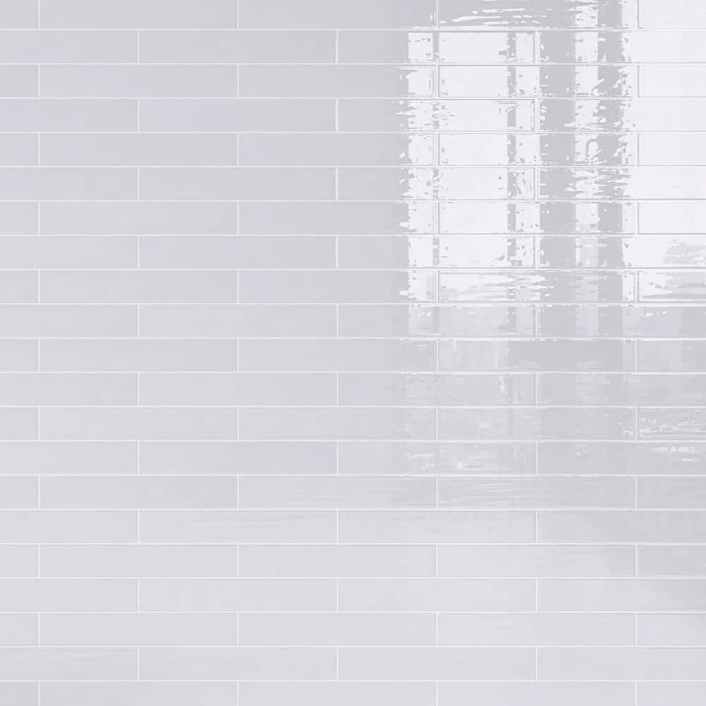 Nova White 1.97 in. x 11.81 in. Polished Ceramic Subway Tile Sample price history on PriceWatchPro