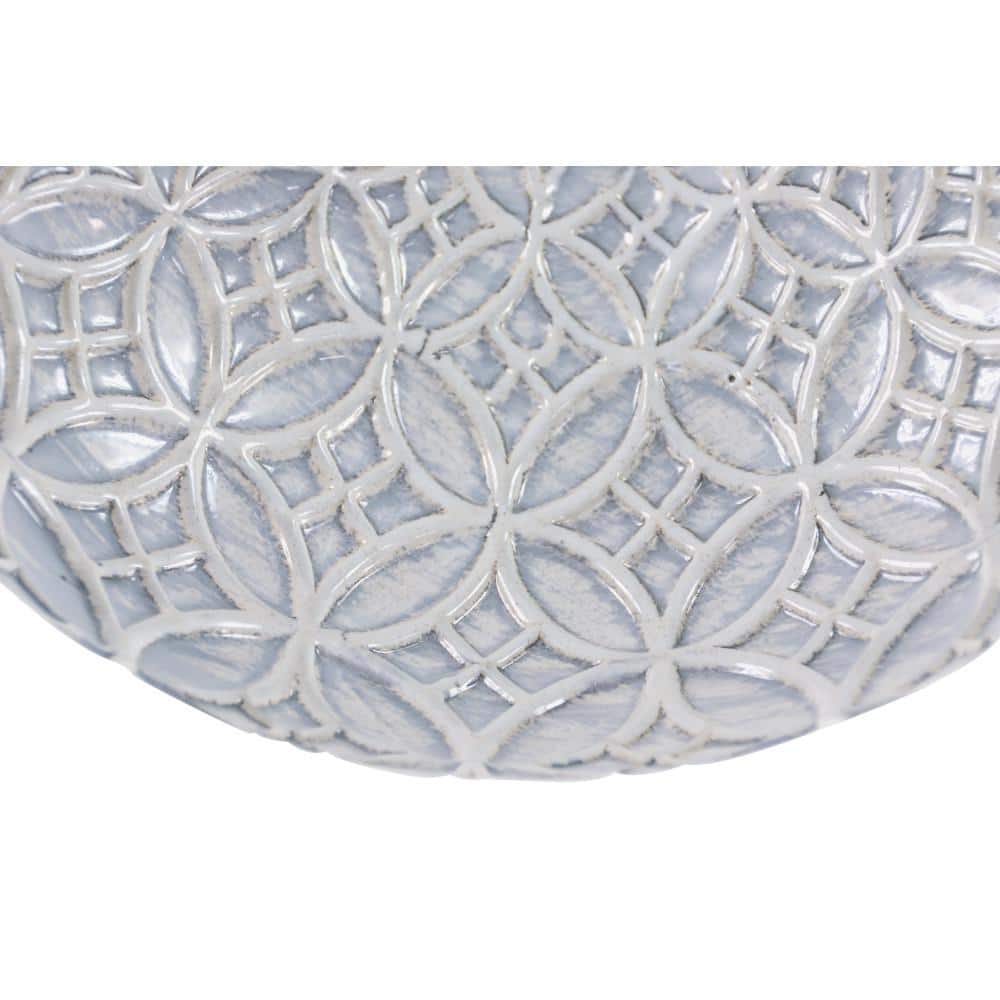 White and Light Blue Porcelain Bud Vase
