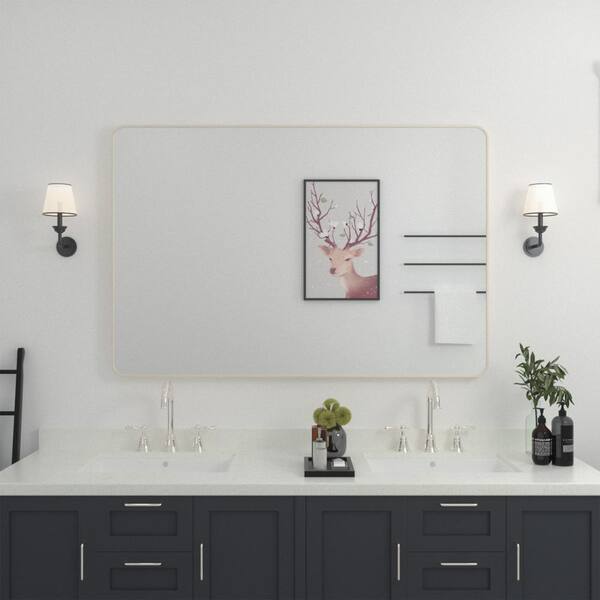 niveal Ruhr 54 in. W x 36 in. H Rectangular Framed Wall Bathroom Vanity ...