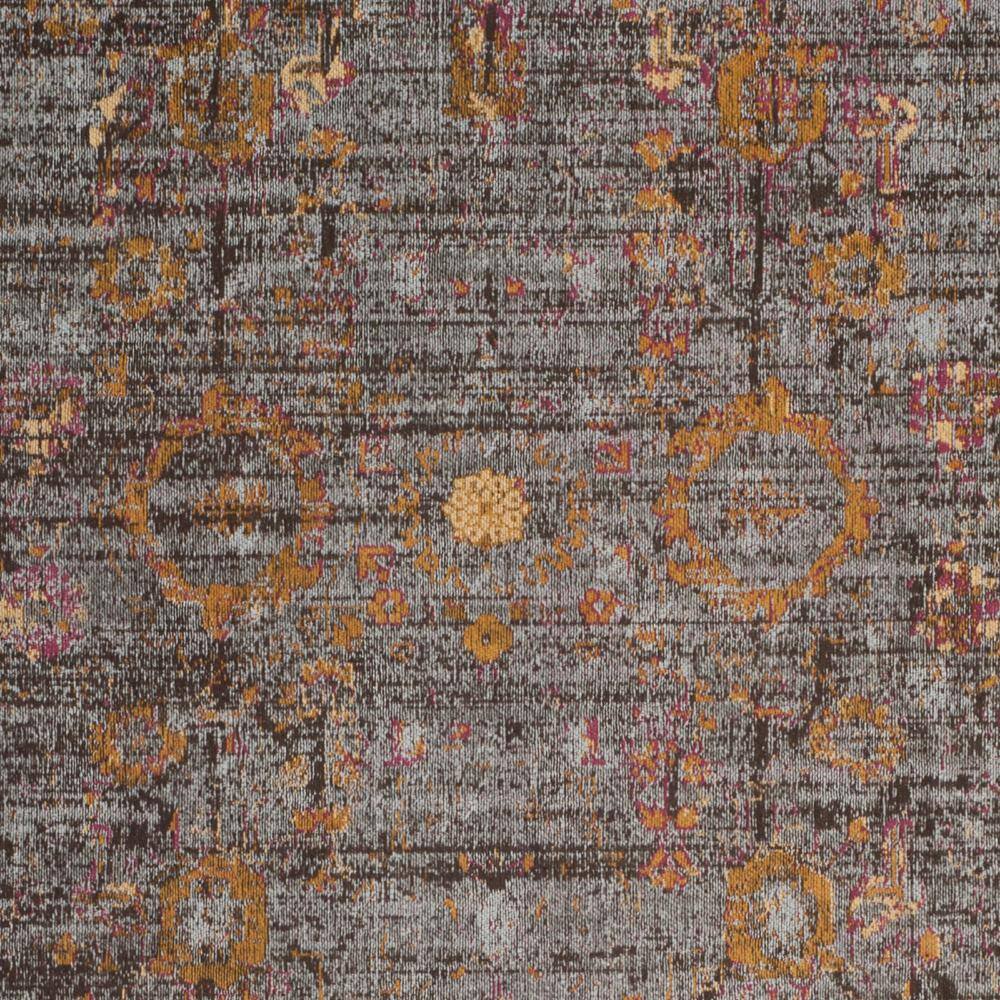 Gray and Gold Flat Woven Rectangular Cotton Area Rug
