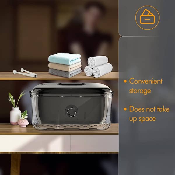Adrinfly Electric Towel Steamer Hot Warmer 600W Tabletop Heater