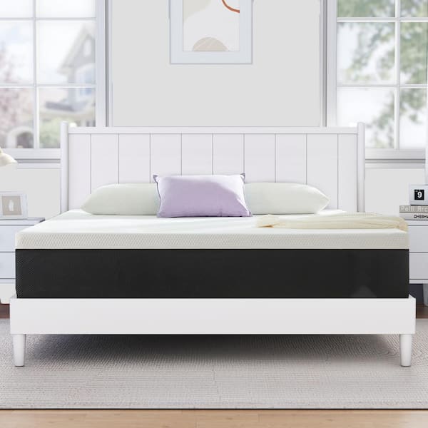 PICCHESS 12 in. Medium Gel Memory Foam Tight Top Queen Mattress, Breathable and Cooling