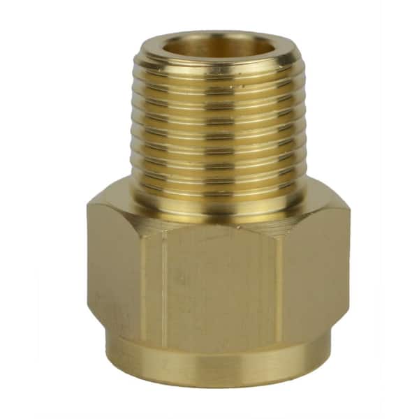 Everbilt 1/2 in. Female Flare x 3/8 in. MIP Brass Gas Fitting Adapter  EBGFA0538 - The Home Depot