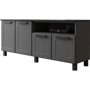 Graphite Steel 55.11 in. TV Stand Cabinet Fits TVs up to 60 in.