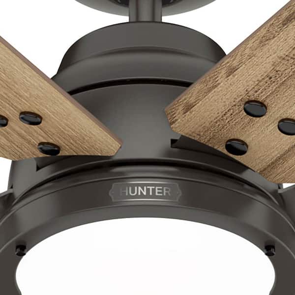 Hunter - Hunter 72 in. Gravity Wi-Fi ENERGY STAR Noble Bronze Smart Ceiling Fan with LED Light Kit and Handheld Remote