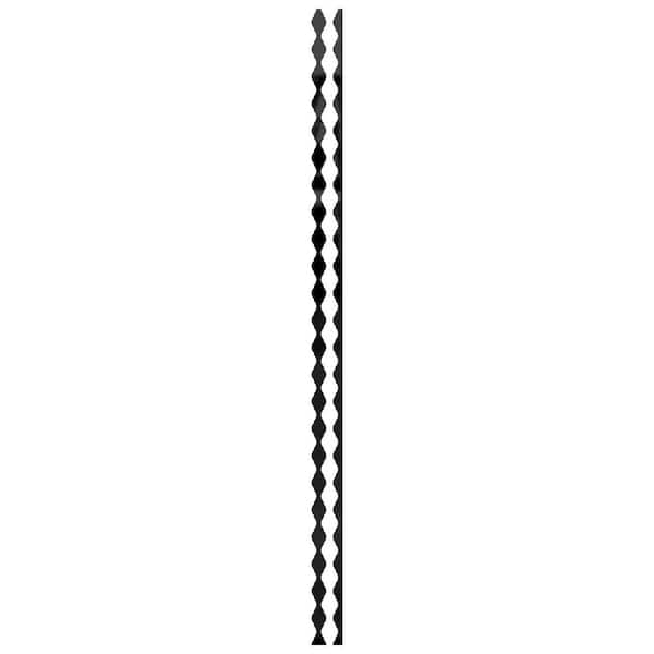 Ekena Millwork Casablanca 0.125 in. T x 0.2 ft. W x 8 ft. L Black Acrylic Resin Decorative Wall Paneling 31-Pack