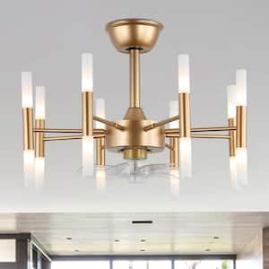 Farrell 23 in. Indoor French Gold Luxury Ceiling Fan with Lights, 6-Speed Reversible Quiet DC Motor Ceiling Fan w/Remote