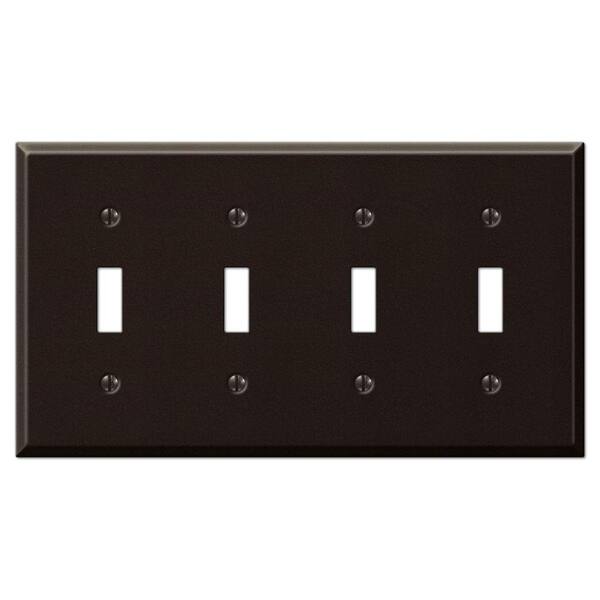 Creative Accents Bronze 4-Gang Toggle Wall Plate