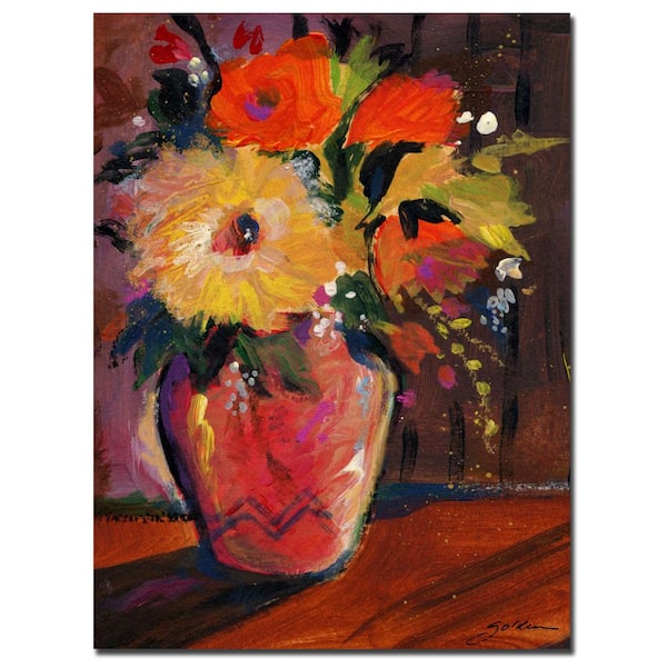 Trademark Fine Art 24 in. x 32 in. Orange Splash Bouquet Canvas Art