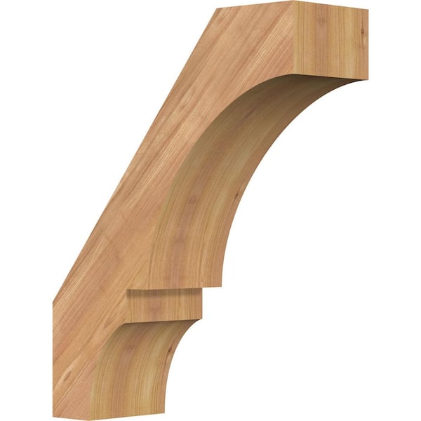 Ekena Millwork 5 1/2"W x 16"D x 20"H Balboa Smooth Knee Brace, Western Red Cedar