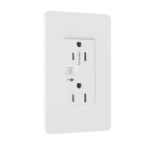 Square Terminal ホワイト Square D X Series 15 Amp 125-Volt Receptable Decorator Outlet