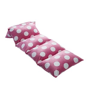 Pink Polka Dots Bean Bag Covers Microfiber 88 in. x 26 in.