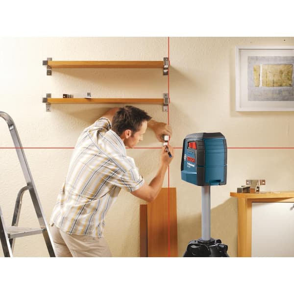 Bosch 30 ft. Cross Line Laser Level Self Leveling with Flexible Mounting  Device GLL 2 - The Home Depot