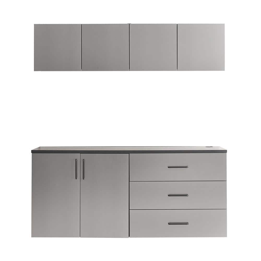 64 in. W x 79 in. H x 20 in. D Metallic Gray 5-Piece Wall Mounted Garage Cabinet Set, Soft Closing Doors & Drawers price history on PriceWatchPro