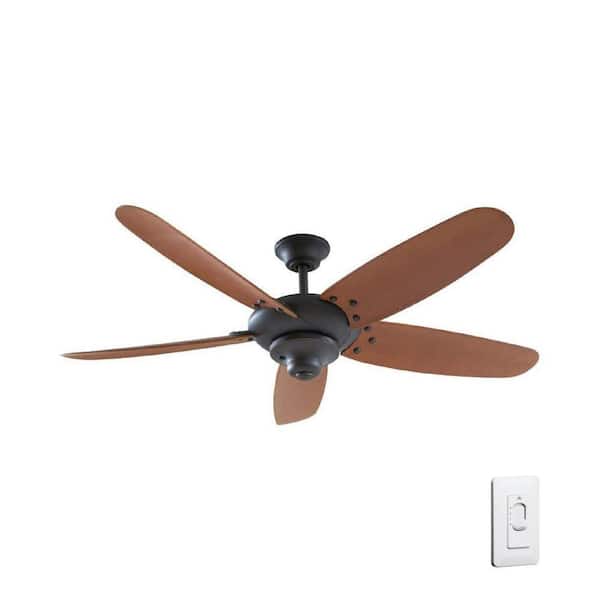 Home Decorators Collection Altura 60 in. Indoor/Outdoor Oil-Rubbed Bronze Ceiling Fan with Downrod and Reversible Motor; Light Kit Adaptable