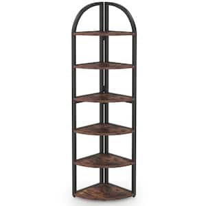 TRIBESIGNS WAY TO ORIGIN Frailey 75 in. Rustic Brown 6-Shelf Tall