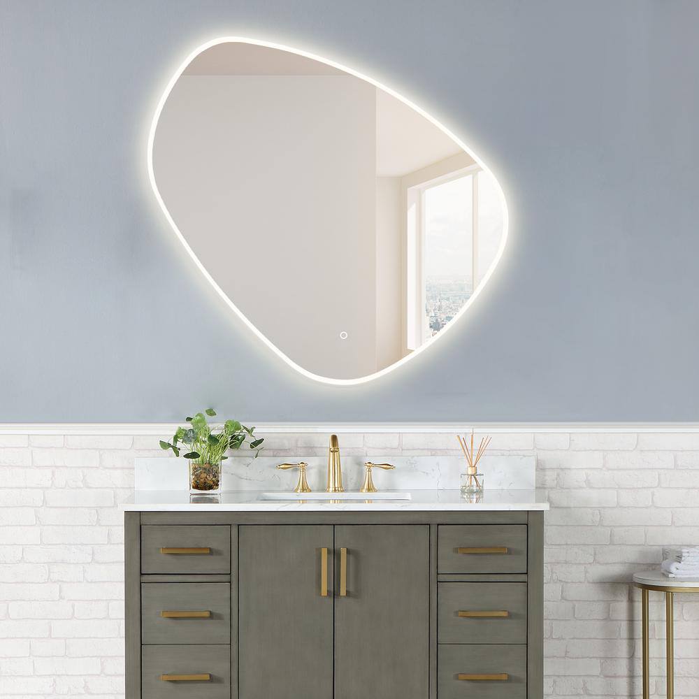 Rasso 32" Frameless LED Lighted Bathroom Vanity Mirror