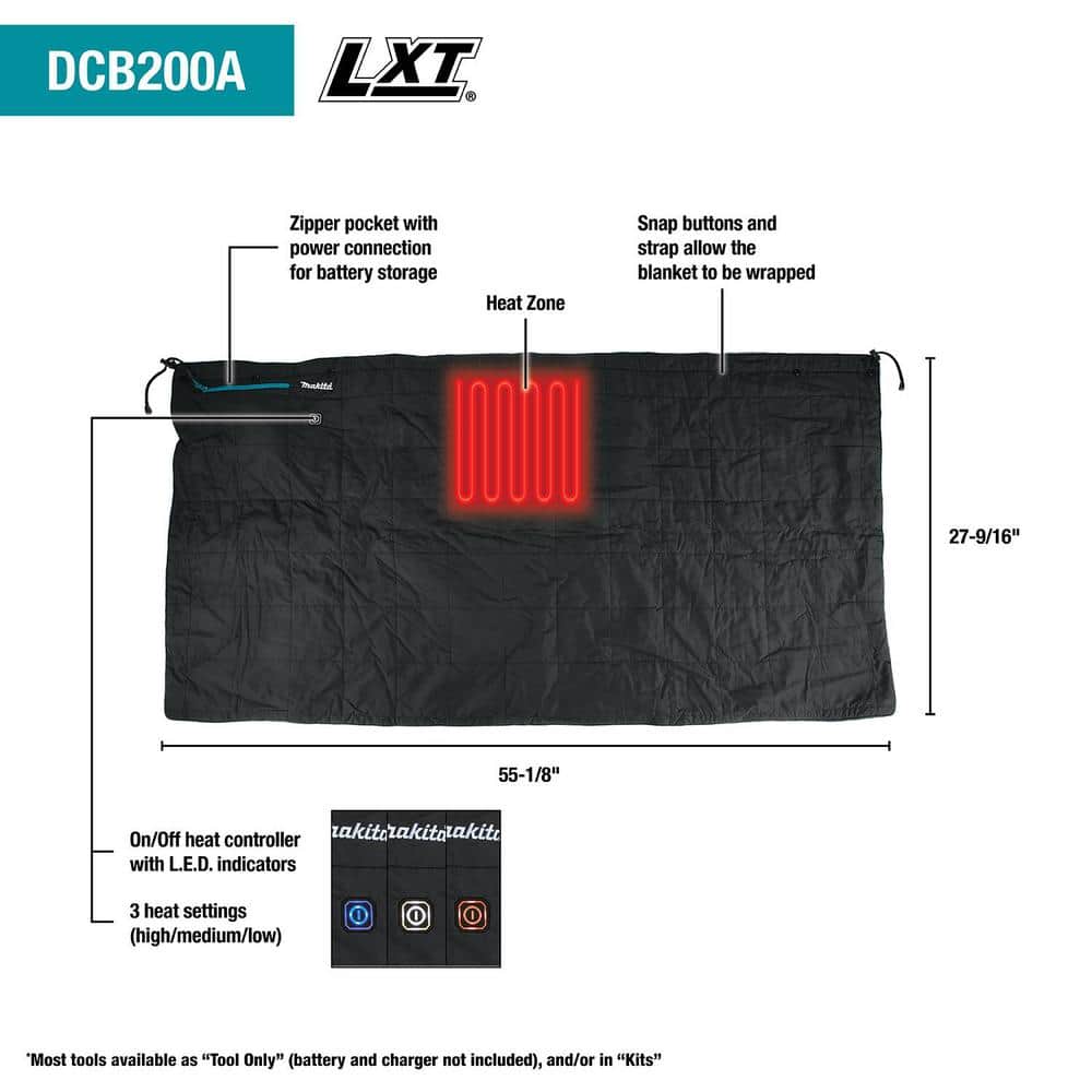 Black Polyester Hooded Heated Blanket with 3 Heat Settings