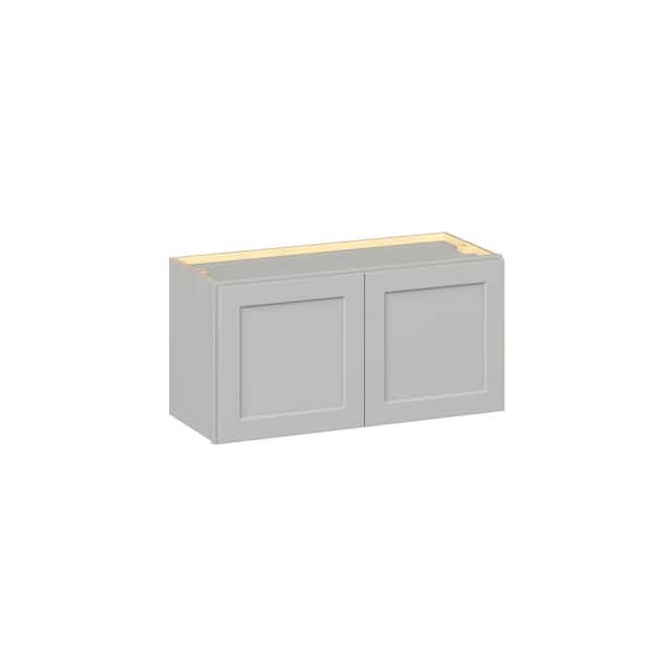 Emerson Whisper Gray Wall Bridge 2 door Ready to Assemble Kitchen Cabinet (30 in. W x 15 in. H x 12 in. D)