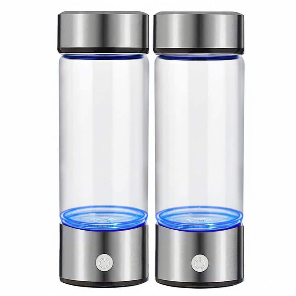 Anqtovp 16 oz. Hydrogen Water Bottle Generator 2pack Glass Cup SPE