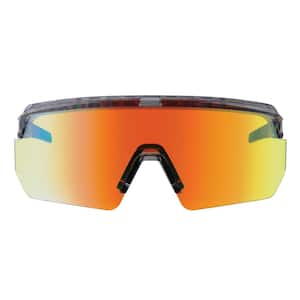 Skullerz AEGIR 55014 Orange Anti-Scratch and Enhanced Anti-Fog Mirrored Lens Safety Glasses, Sunglasses