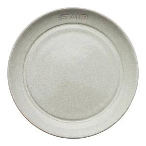 Ceramic Dinnerware 4-Piece 6 in. Appetizer Plate Set - White Truffle