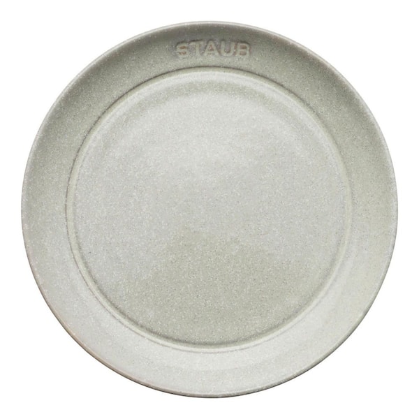 Ceramic Dinnerware 4-Piece 6 in. Appetizer Plate Set - White Truffle