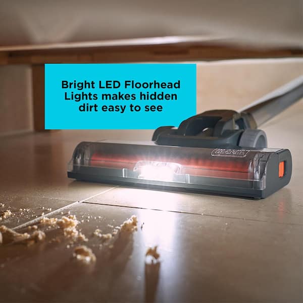 BLACK+DECKER POWERSERIES+ 20V MAX Cordless Vacuum, LED Floor Lights,  Lightweight, Portable, Battery Included (BHFEA18D1), Gray