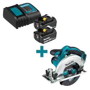 18V LXT Lithium-Ion Battery and Charger Starter Pack (4.0Ah) with bonus 18V LXT Lithium-Ion Cordless 6-1/2" Circular Saw