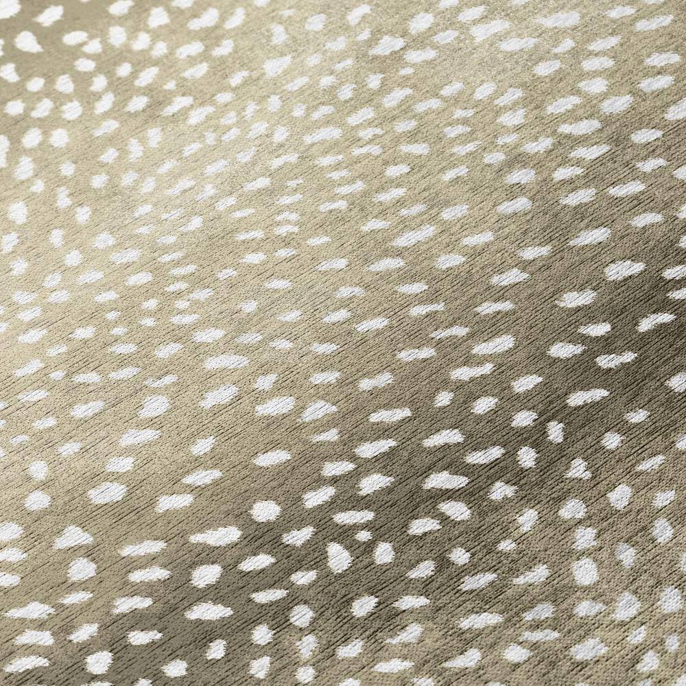 Safari Fawn Animal Print Washable Chenille Runner Rug