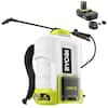 RYOBI ONE+ 18V Cordless Battery 4 Gal. Backpack Chemical Sprayer with 2 ...