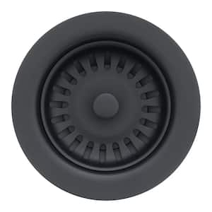 3.5 in. Kitchen, Prep, Bar Basket Strainer Drain - Matte Black