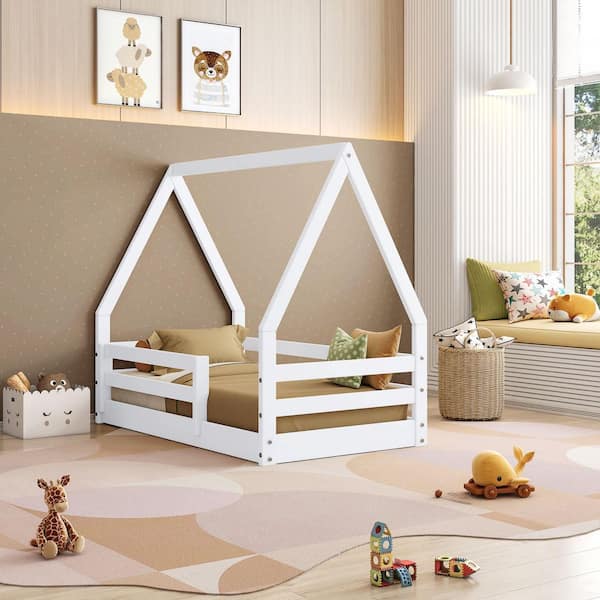 Lyon White Toddler Bed with Roof