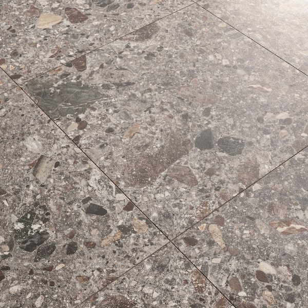 Ivy Hill Tile Luxe Terrazzo Fossil Gray 23.54 in. x 23.54 in
