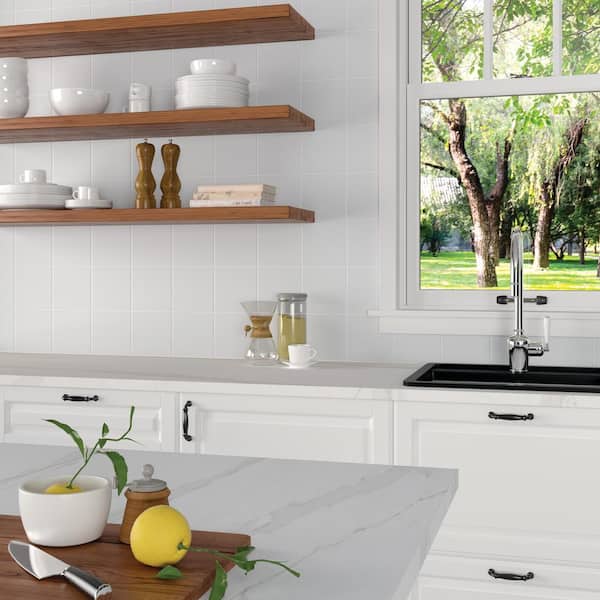 Vitruvian Light Grey Matte 6 in. x 6 in. Glazed Ceramic Wall Tile (13.78 sq. ft./Case)