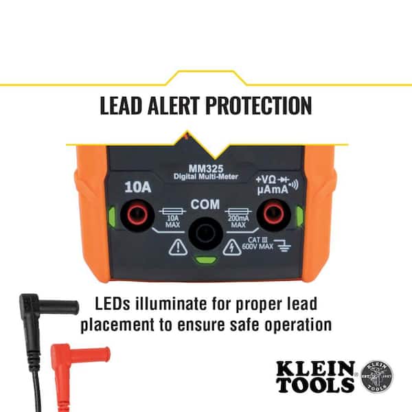 Klein Tools - 600-Volt Digital Multi-Meter, Manual-Ranging