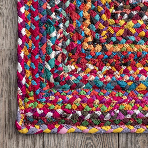 nuLOOM Tammara Colorful Braided Multi 8 ft. x 11 ft. Oval Rug MGNM04A-8011O  - The Home Depot