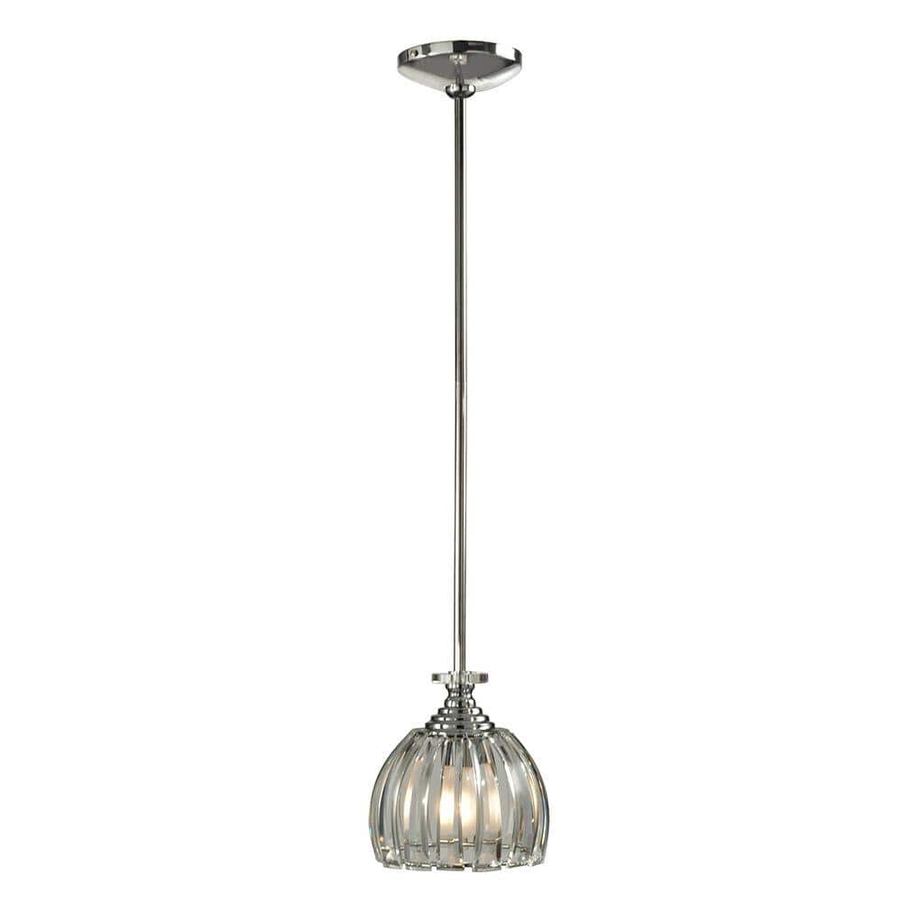 San Bruno 1-Light Polished Chrome Mini Pendant -  Dale Tiffany, GH13314