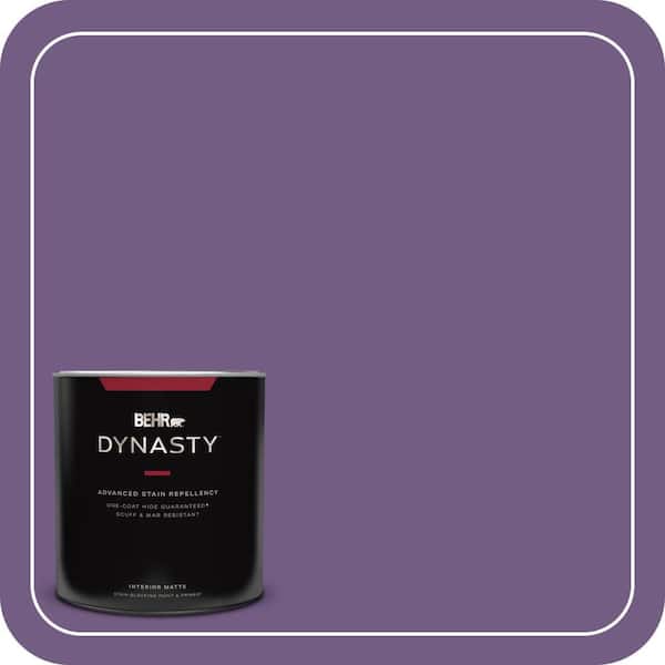 BEHR DYNASTY 1 qt. #650B-7 Mystical Purple Matte Interior Stain-Blocking Paint and Primer