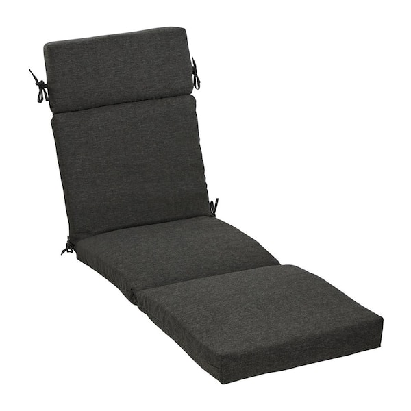 ARDEN Oceantex 21 in. x 72 in. Outdoor Chaise Lounge Cushion in Ink Black