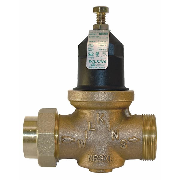 Wilkins 3/4 in. NR3XL Pressure Reducing Valve High Range, Sealed Cage, Double Union Female x Female NPT, SS Trim Lead Free