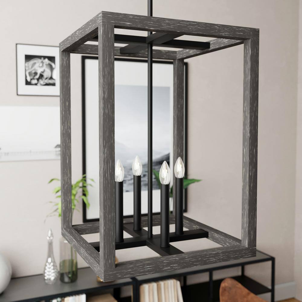 Hunter Squire Manor Matte Black Aluminum LED Pendant Light