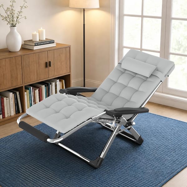 SEEUTEK Oversized 29 in. Metal Zero Gravity Chair Lounge Chair