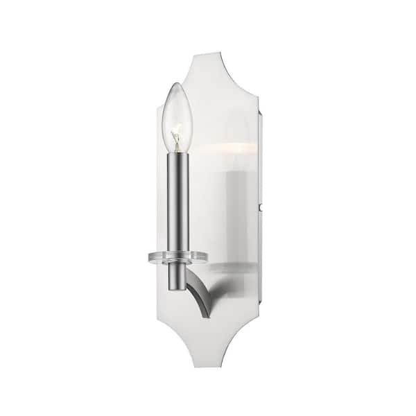 Unbranded Zander 4.75 in. 1-Light Brushed Nickel Wall Sconce Light with No Bulb(s) Included
