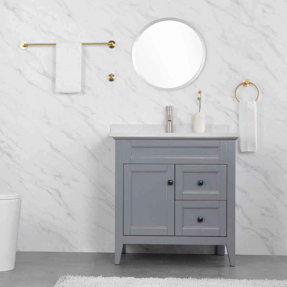 Brushed Gold 4-Piece Modern Bathroom Hardware Set