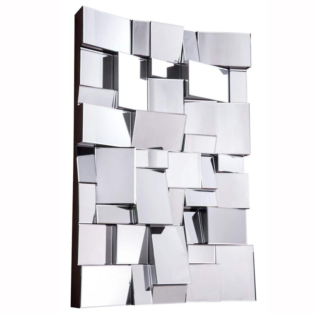 Timeless Home 47 in. W x 31.5 in. H x Contemporary Frameless Round Clear Mi